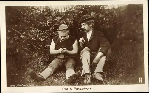 Ak Komikerduo Pat & Patachon, Carl Schenstrøm, Harald Madsen