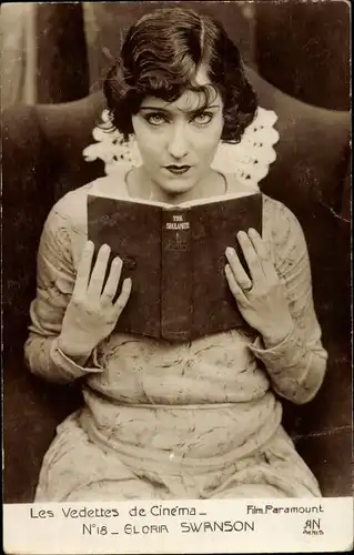 Ak Schauspielerin Gloria Swanson, Portrait