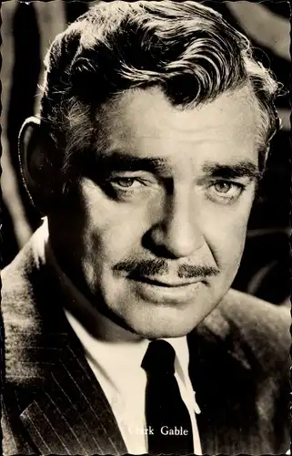 Ak Schauspieler Clark Gable, Portrait, Vom Winde verweht, Mogambo, Band of Angels