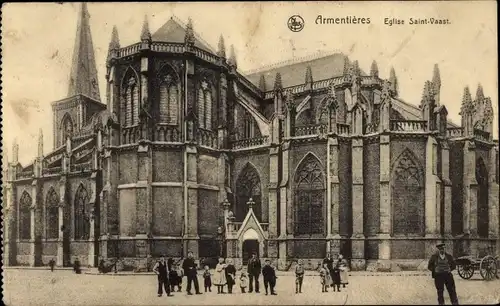 Ak Armentières Nord, Eglise Saint Vaast