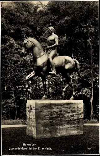 Ak Hannover in Niedersachsen, Ulanendenkmal in der Eilenriede