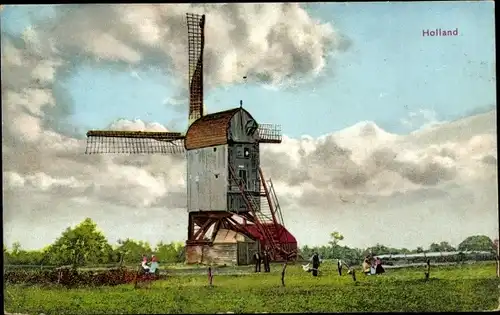 Ak Wierden Overijssel, Holland, Windmühle
