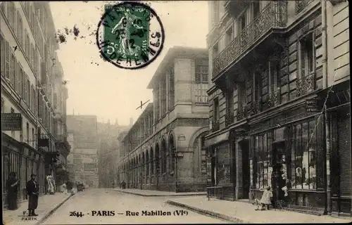 Ak Paris VI., Rue Mabillon, Geschäfte