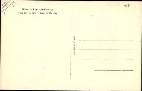 Ak Milon Fort de France Martinique, La Baie