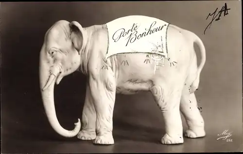 Ak Porte Bonheur, Glücksbringer, Elefant