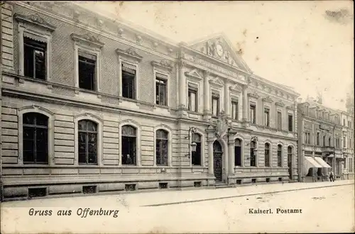 Ak Offenburg in Baden Schwarzwald, Kaiserliches Postamt