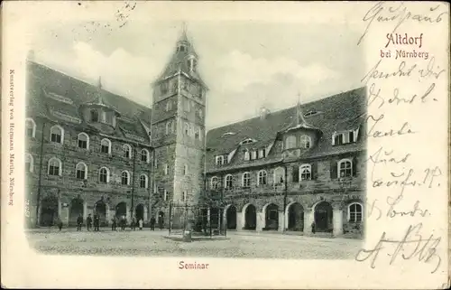 Relief Ak Altdorf bei Nürnberg in Mittelfranken Bayern, Seminar