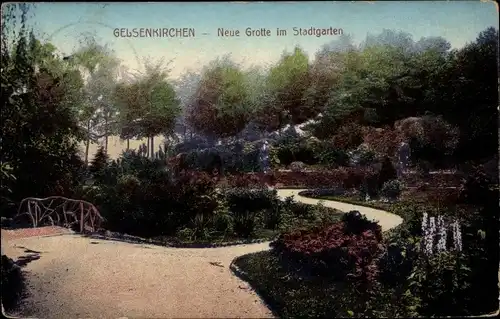 Ak Gelsenkirchen im Ruhrgebiet, Neue Grotte im Stadtgarten