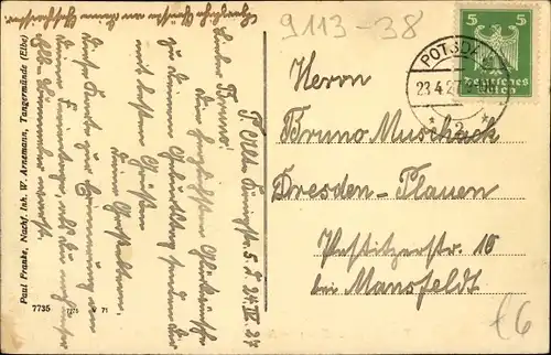 Ak Tangermünde an der Elbe, Aussicht vom Kapitelturm