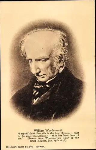 Künstler Ak Dichter William Wordsworth, Portrait