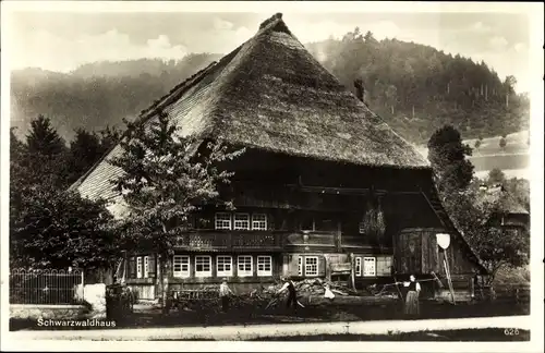 Ak Blick auf ein Schwarzwaldhaus