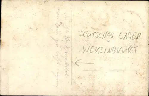 Foto Ak Unbekannter Ort, Deutsches Lager, Ortsansicht