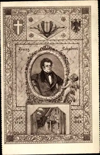 Künstler Ak Komponist Franz Schubert, 1797 bis 1828
