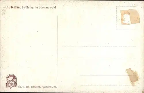 Künstler Ak Reiss, Fritz, Frühling im Schwarzwald