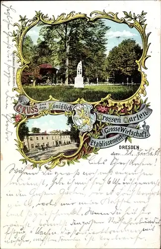 Ak Dresden, Königlich Großer Garten, Große Wirtschaft, Etablissement