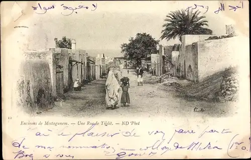 Ak Tijdit Tigditt Mostaganem Algerien, Une Rue, Straßenszene