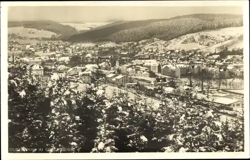 Ak Olbernhau im Erzgebirge, Panorama, Winter