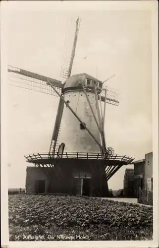 Ak Sint Annaland Zeeland Niederlande, De Nieuwe Molen