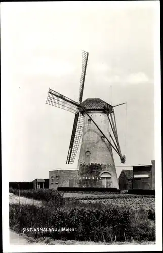 Ak Sint Annaland Zeeland Niederlande, Molen