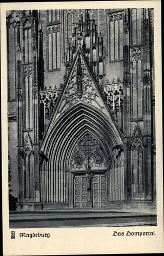 Ak Magdeburg an der Elbe, Dom, Domportal