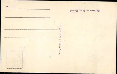 Ak Hansestadt Bremen, Dom, Kanzel