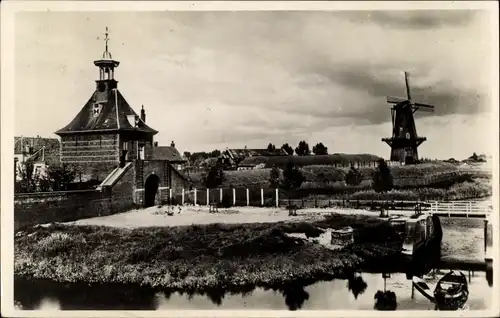 Ak Gorinchem Südholland Niederlande, Dalempoort en Molen