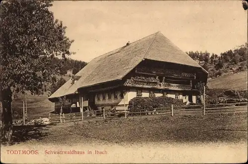 Ak Todtmoos im Schwarzwald, Schwarzwaldhaus in Ibach