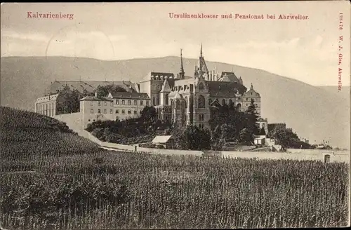 Ak Ahrweiler in Rheinland Pfalz, Kalvarienberg, Ursulinenkloster und Pensionat
