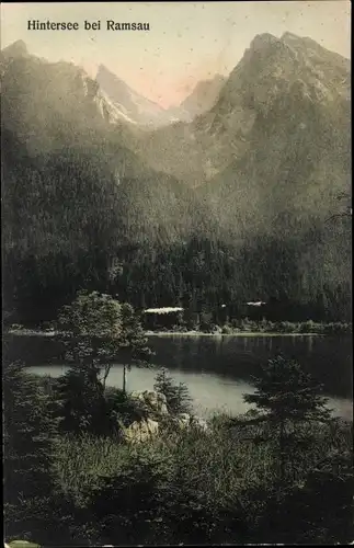 Ak Ramsau im Berchtesgadener Land Oberbayern, Hintersee