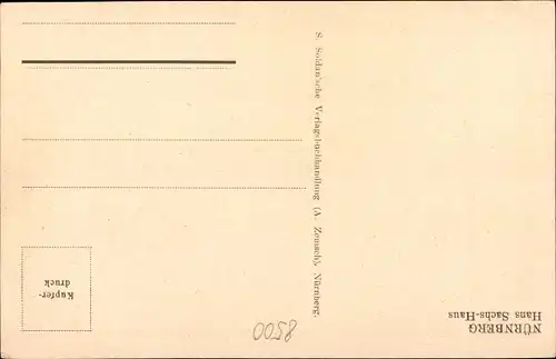 Ak Nürnberg in Mittelfranken Bayern, Hans Sachs Haus
