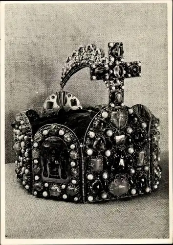 Ak Aachen, Kleinodien des Heiligen Römischen Reiches Deutscher Nationen, Kaiserkrone Konrad II