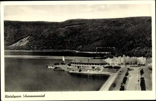 Ak Schwammenauel Heimbach in der Eifel, Rurtalsperre Schwammenauel, Restaurant Seehof