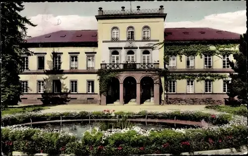 Ak Schramberg im Schwarzwald, Schloßschule, Teich