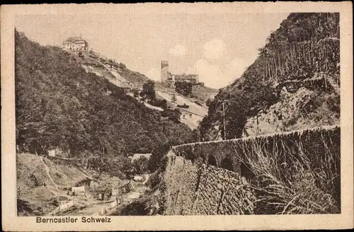 Ak Bernkastel Kues an der Mosel, Berncastler Schweiz Teilansicht