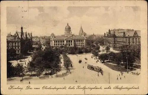 Ak Hamburg Mitte Altstadt, Oberlandesgericht, Ziviljustizgebäude, Strafjustizgebäude