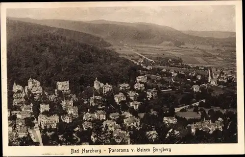 Ak Bad Harzburg am Harz, Panorama vom kleinen Burgberg