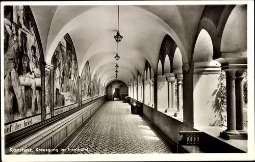 Ak Konstanz am Bodensee, Kreuzgang im Inselhotel