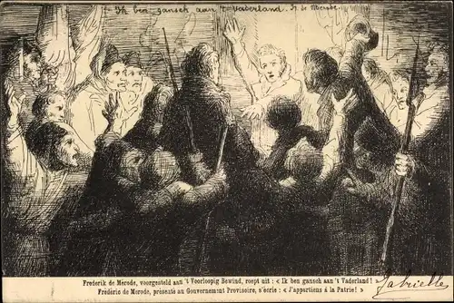 Ak Frederic de Merode, presente au Gouvernement Provisoire