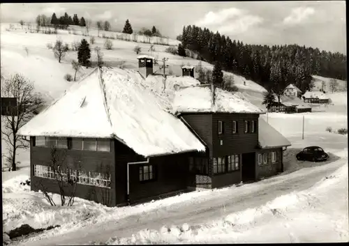 Ak  Hintertodtmoos Todtmoos im Hochschwarzwald, Pension Weisengrund, Winter