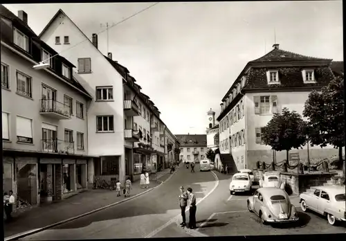 Ak Müllheim in Baden Markgräflerland, Straßenansicht