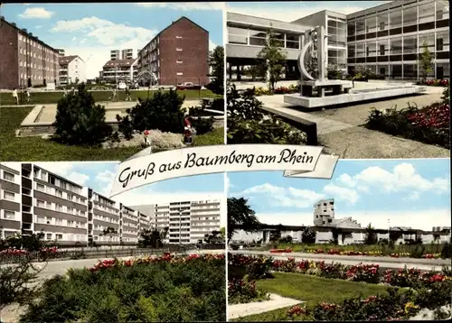 Ak Baumberg Monheim am Rhein, Teilansichten, Gebäude mit Parkanlagen