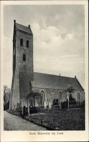 Ak Midwolde Groningen Niederlande, Kerk