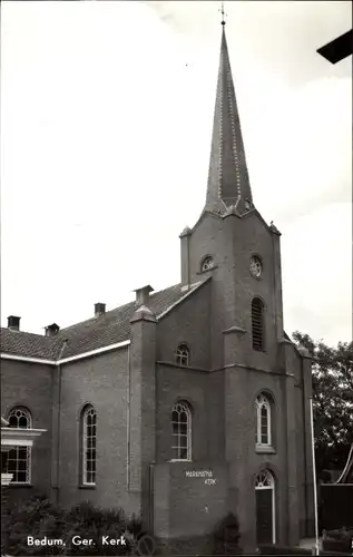 Ak Bedum Groningen Niederlande, Ger. Kerk
