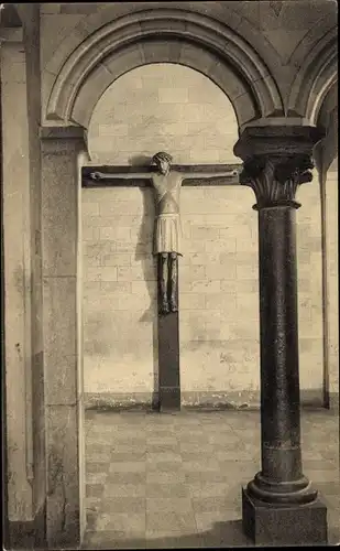 Ak Tongres Tongeren Flandern Limburg, Lieve Vrouwekerk, Jesus am Kreuz