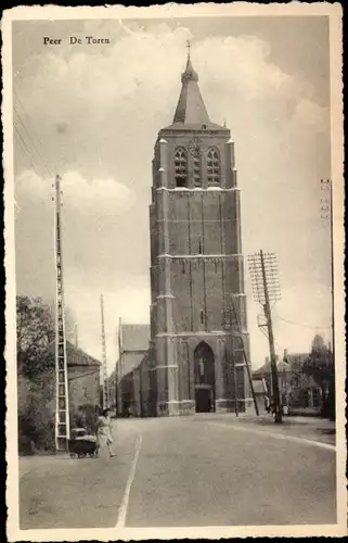 Ak Peer Flandern Limburg, De Toren