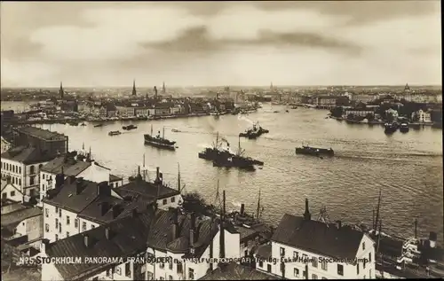 Ak Stockholm Schweden, Blick auf den Ort