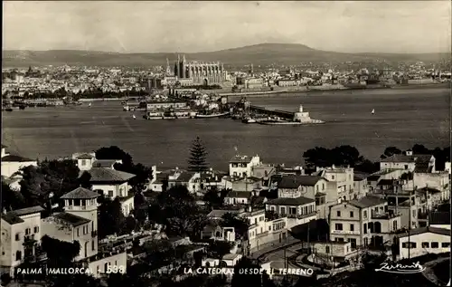 Ak Palma de Mallorca Balearische Inseln, La Catedral desde El Terreno