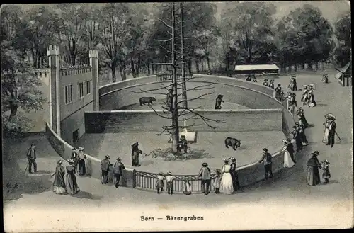 Ak Bern Stadt Schweiz, Bärengraben