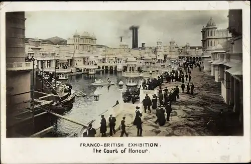 Ak London City England, Franco-British Exhibition 1908, The Court of Honour