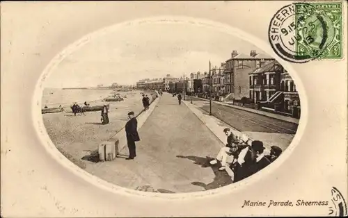 Passepartout Ak Sheerness Kent England, Marine Parade